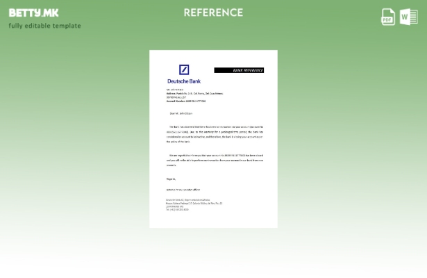 референтен шаблон за затворање на Мексико Дојче банка во модерен стил